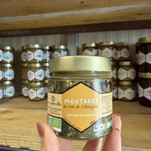 Moutarde artisanale bio au miel de châtaignier